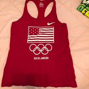 Red Nike Olympic Tank